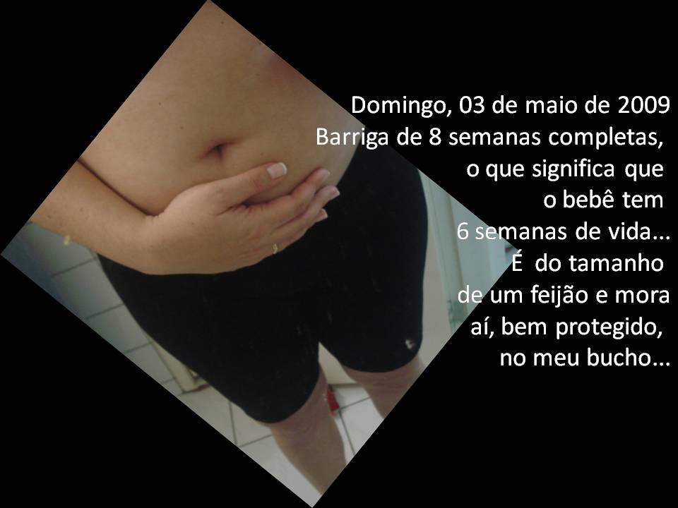 Minha barriga com 8 semanas...